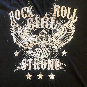 Black Rock Roll Girl Graphic Tee